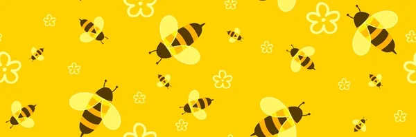 Kids Seamless Bee Pattern Wallpaper Fabrics Textiles Packaging Gifts Cards — Stockfoto