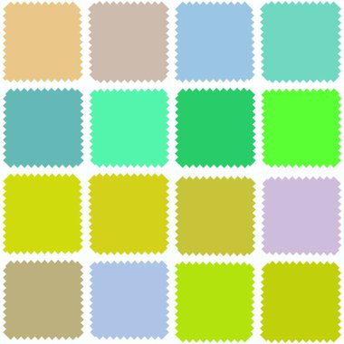 Kağıt, kumaş, giysi baskısı ve aksesuarlar için soyut geometrik, pürüzsüz kare desen. Yüksek kaliteli illüstrasyon