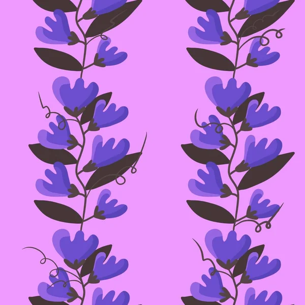 Floral Seamless Cartoon Flower Pattern Wrapping Paper Fabrics Accessories Clothes — Fotografia de Stock
