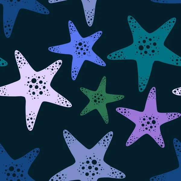 Letní Oceán Bezešvé Moře Hvězda Vzor Pro Tisk Oblečení Příslušenství — Stock fotografie