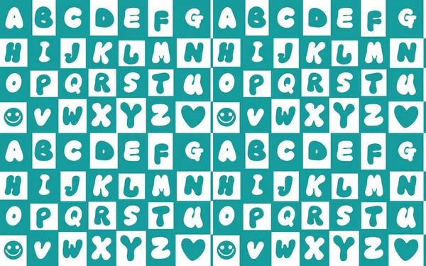 Schule Englisch Alphabet Muster Für Kinder Und Stoffe Und Packpapier — Stockfoto