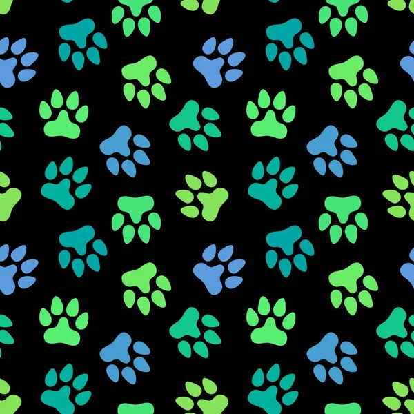 Animal Seamless Cat Dog Footprints Pattern Wrapping Paper Kids Clothes — Photo