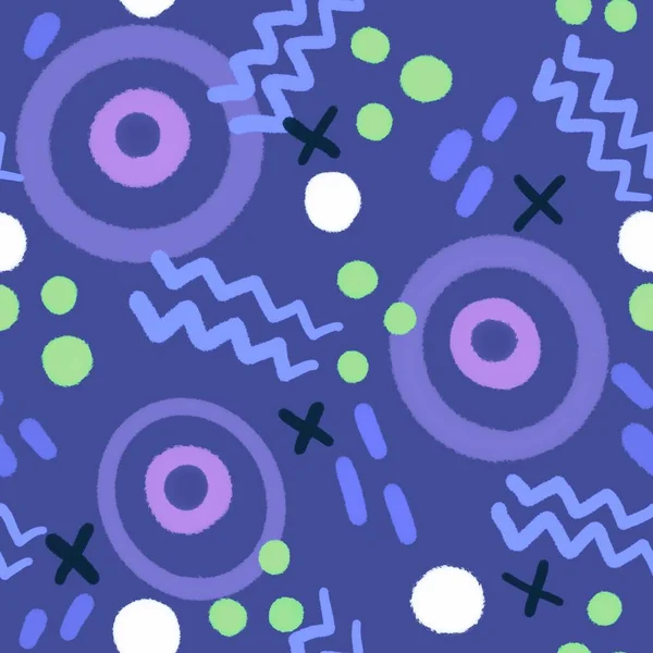 Abstract circle seamless cartoon objects pattern for clothes print and wrapping paper and notebooks and kids and products. High quality illustration