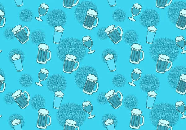Beer Seamless Octoberfest Pattern Wrapping Paper Menu Clothes Print Accessories — Stock fotografie