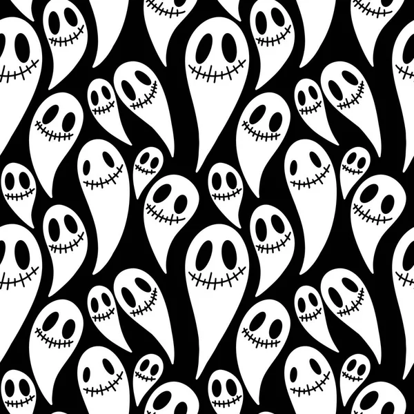 Autumn Halloween Seamless Cartoon Ghost Pattern Fabrics Wrapping Paper Clothes — 스톡 사진