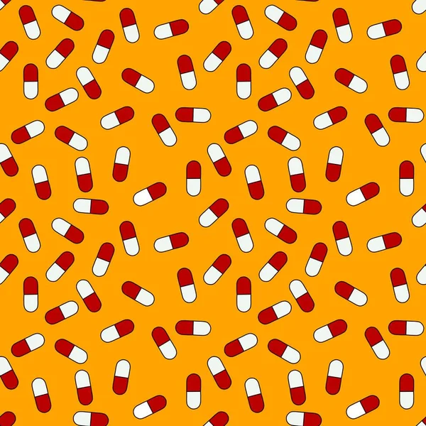 Medicine Seamless Pills Pattern Kids Wrapping Paper Clothes Packaging Fabrics — Stock Photo, Image