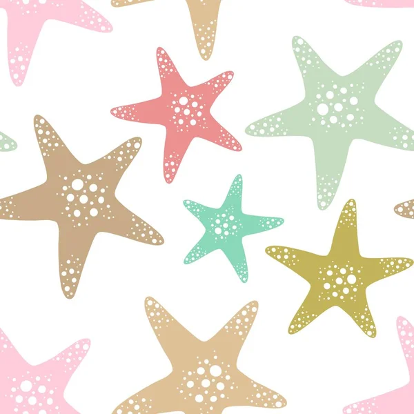 Summer Ocean Seamless Sea Star Pattern Clothes Print Accessories Kids — Stockfoto