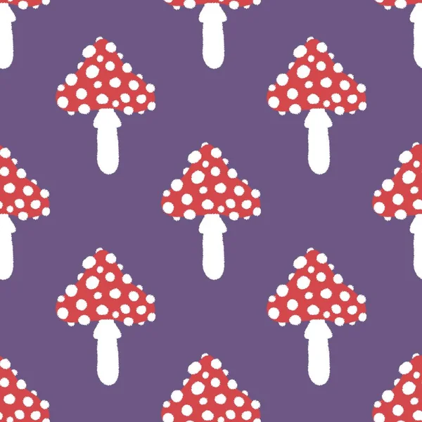 Autumn forest seamless cartoon mushrooms pattern for fabrics and kids and wrapping paper and linens and hobbies. High quality photo