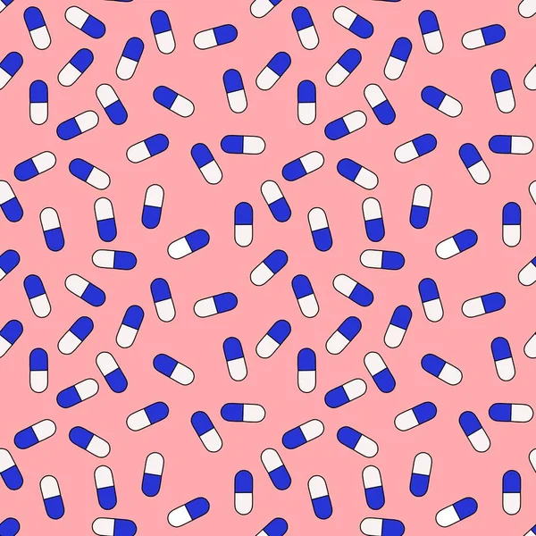 Medizin Nahtlose Pillen Muster Für Kinder Und Packpapier Und Kleidung — Stockfoto