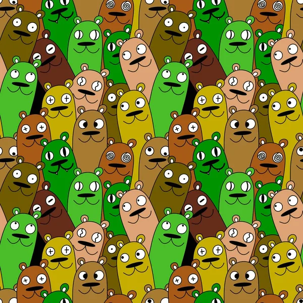 Halloween seamless cartoon bear monsters pattern for wrapping paper and clothes print and fabrics and accessories and kids. High quality illustration