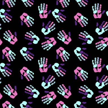 Okul, kumaşlar, çocuklar, hobiler, ambalaj kağıtları, defterler ve kıyafet baskıları için el izi olmayan takım çalışması. Yüksek kaliteli illüstrasyon