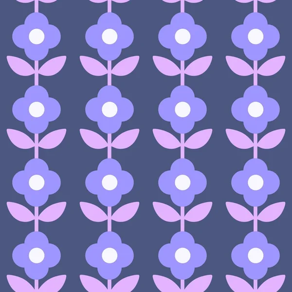 Геометричний Літній Квітковий Безшовний Квітковий Візерунок Одягу Друку Обгортання Паперу — стокове фото