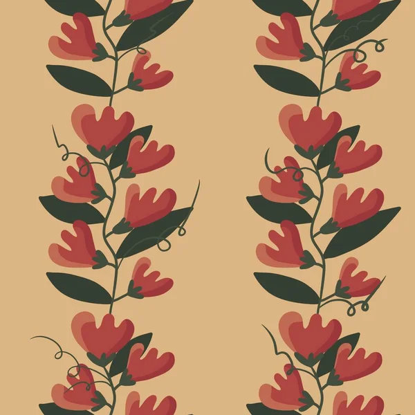 Квітковий Безшовний Мультиплікаційний Квітковий Візерунок Обгортання Паперу Тканин Аксесуарів Одягу — стокове фото
