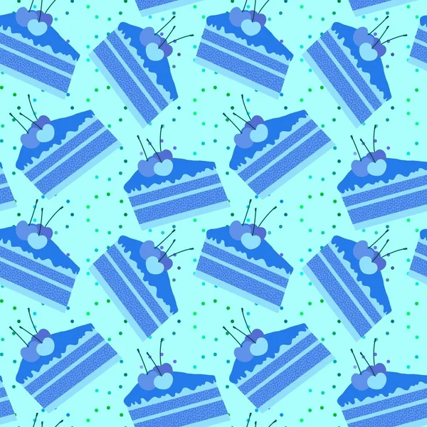 Cartoon seamless cake pattern for wrapping paper and kids and kitchen and summer clothes print and notebooks. High quality photo