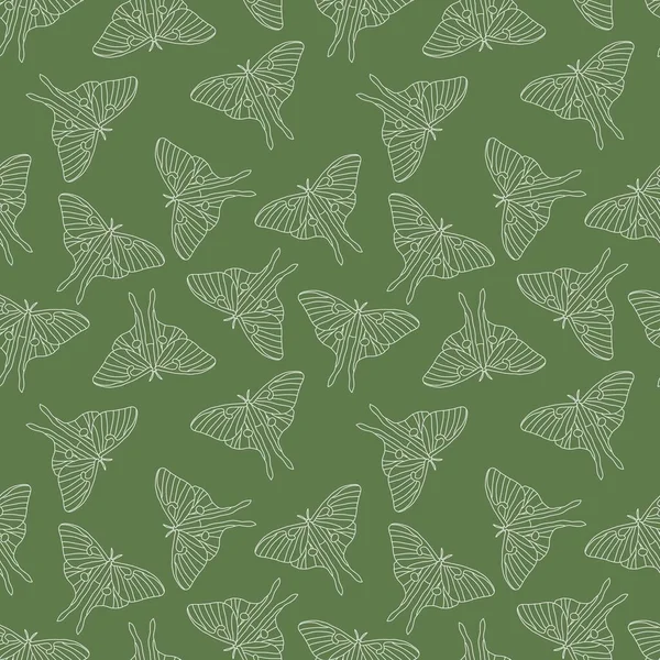 Luna moth seamless butterfly pattern for fabrics and wrapping paper and notebooks and summer clothes print and kids. High quality illustration