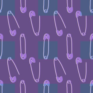 Metalik iğneler kağıt, kumaş, hobi, çocuk ve kıyafet baskısı için kusursuz dikiş desenleri. Yüksek kaliteli illüstrasyon