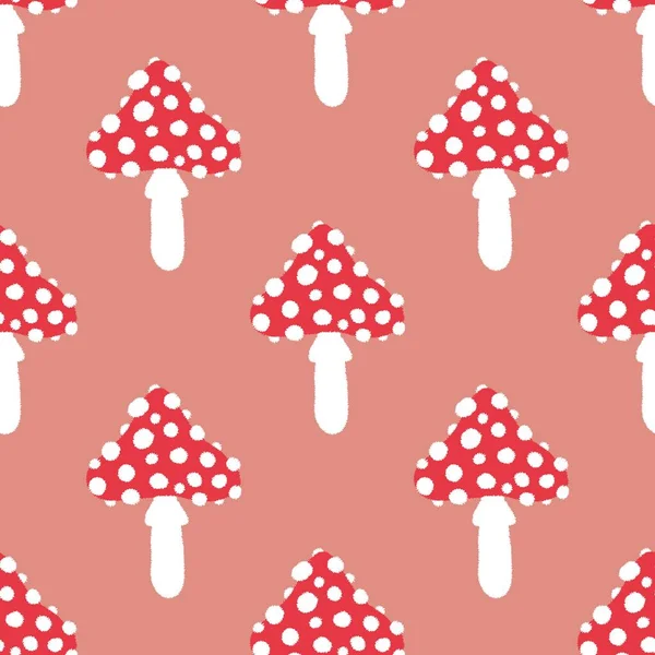 Autumn forest seamless cartoon mushrooms pattern for fabrics and kids and wrapping paper and linens and hobbies. High quality photo