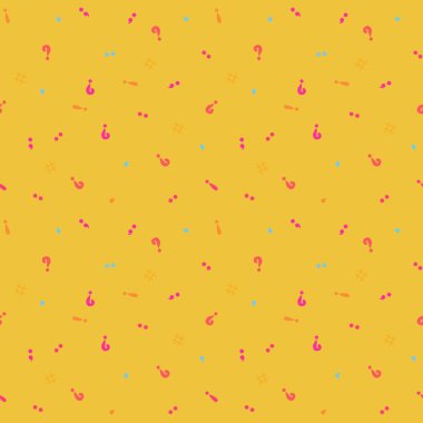 Noktalama işaretleri çocuklar için ve öğrenciler için not defterleri, kıyafet baskıları, kumaşlar, hobiler ve ambalaj kağıtları için kusursuz bir okul düzeni. Yüksek kaliteli illüstrasyon