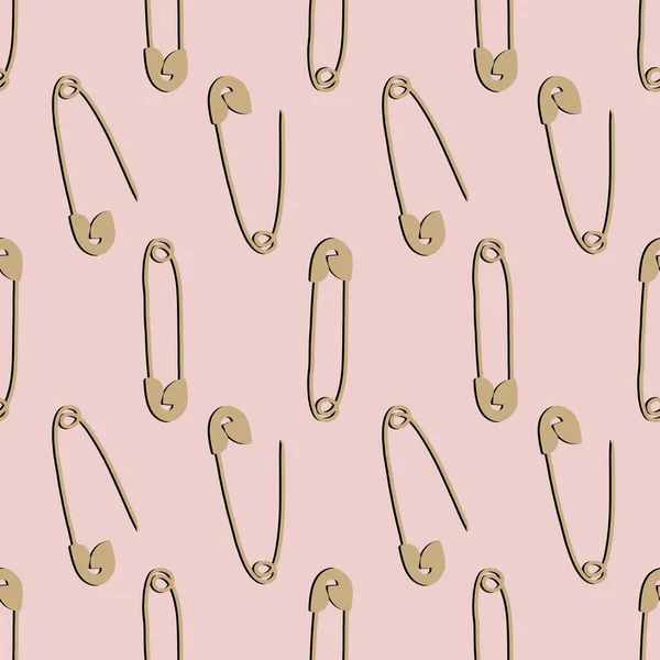 Metallic Pins Seamless Sewing Pattern Wrapping Paper Fabrics Hobbies Kids — Stock Fotó