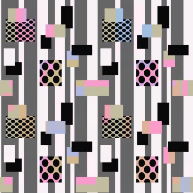 Kumaşlar, tekstil, ambalaj, hediyeler, kartlar, çarşaflar ve çocuklar için geometrik desen 