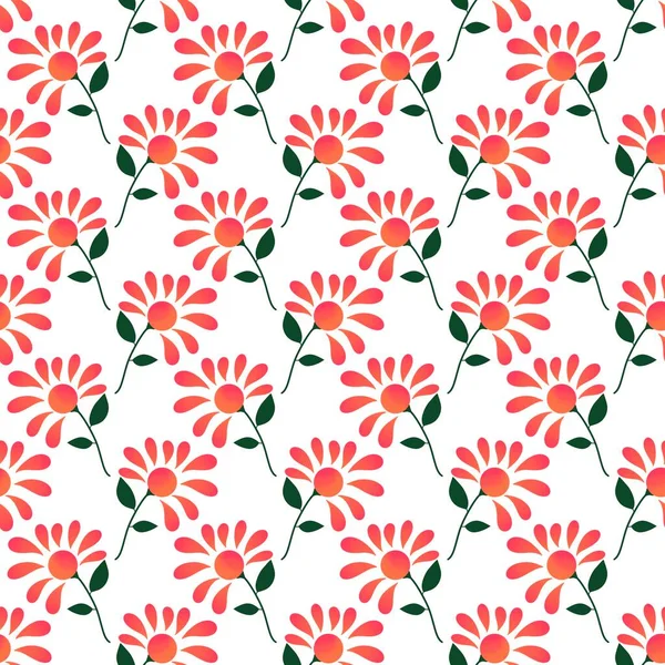 Simple Motif Floral Fleurs Ethniques Sans Couture Pour Accessoires Papier — Photo