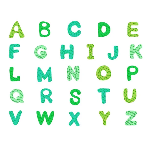 Set Alphabet Dessin Animé Anglais Pour Autocollants Enfants Accessoires Scolaires — Photo