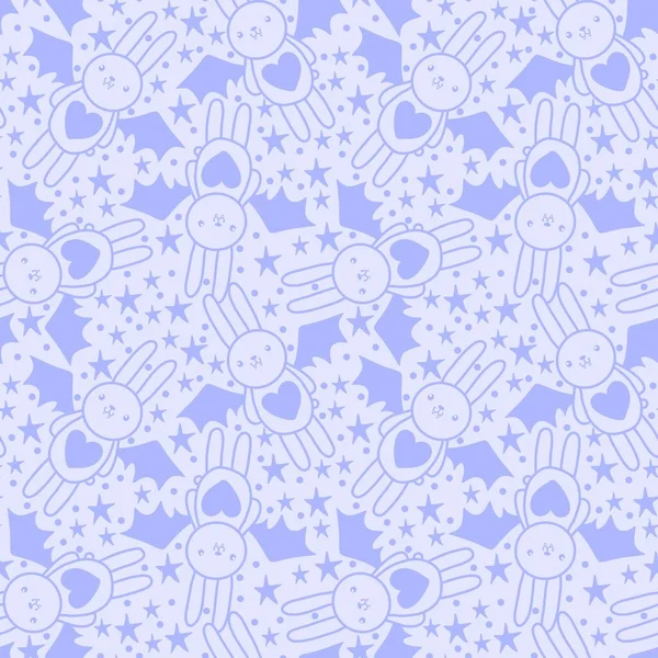 Halloween rabbit vampire seamless cartoon pattern for wrapping paper and clothes print and kids and fabrics and accessories and notebooks and festive. High quality illustration