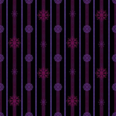 Kumaşlar, ambalaj kağıtları, kıyafet baskıları, çocuklar, Noel hediyeleri ve yeni yıl aksesuarları için kusursuz kar taneleri ve çizgili desenler. Yüksek kaliteli illüstrasyon