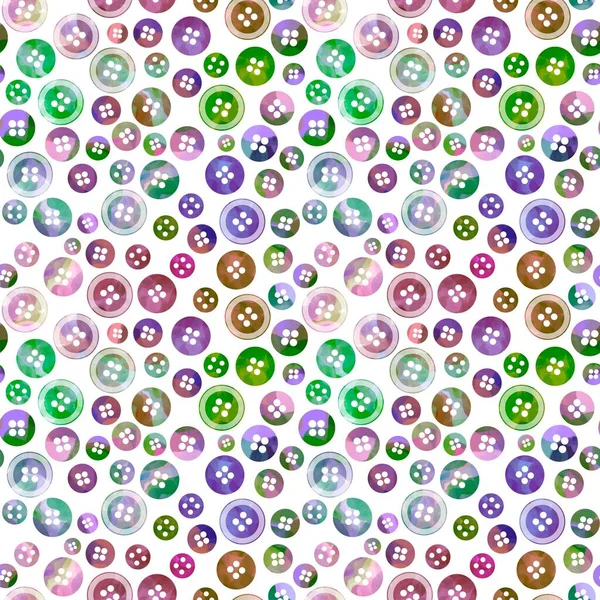 Hobbies Seamless Plastic Buttons Pattern Fabrics Wrapping Paper Clothes Print — ストック写真