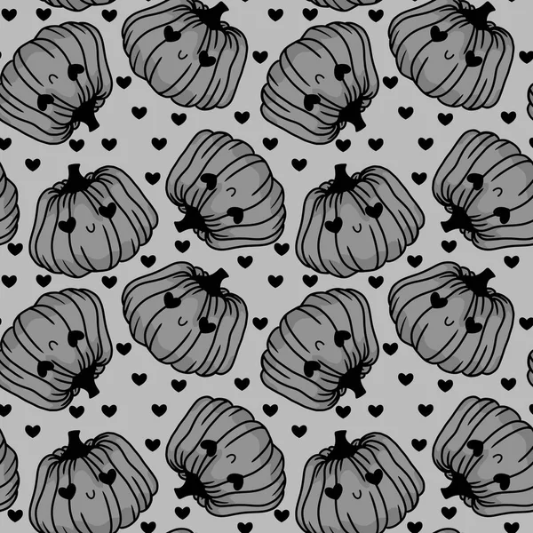 Cute Cartoon Halloween Seamless Kawaii Pumpkins Pattern Kids Wrapping Paper — Zdjęcie stockowe