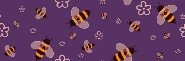 Kids Seamless Bee Pattern Wallpaper Fabrics Textiles Packaging Gifts Cards — Photo