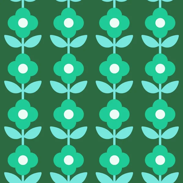 Geometrisches Sommerflorales Nahtloses Blumenmuster Für Kleidungsdruck Und Geschenkpapier Sowie Notizbücher — Stockfoto