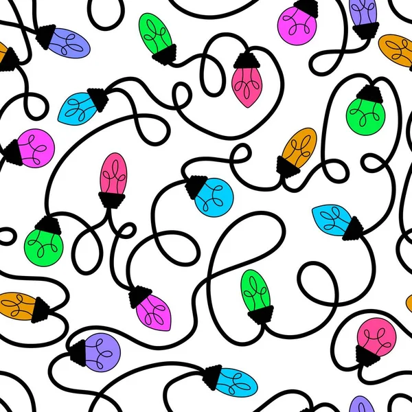 Christmas idea seamless light bulbs pattern for wrapping paper and kids fabrics fabrics and clothes print and accessories and notebooks. High quality illustration