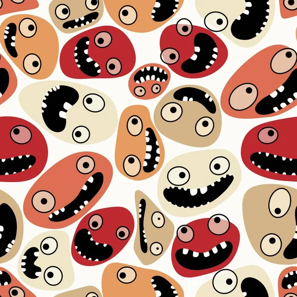 Cartoon kids store monsters seamless aliens kawaii pattern for clothes print and wrapping paper and accessories and school notebooks and fabrics . High quality illustration