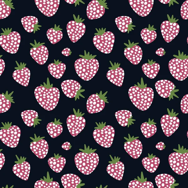 Spring Summer Fruit Seamless Strawberry Cartoon Pattern Kids Clothes Print — ストック写真