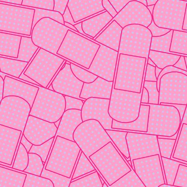 Medicine plaster seamless cartoon patch pattern for clothes print and wrapping paper and notebooks and accessories and drugstore and kids. High quality illustration