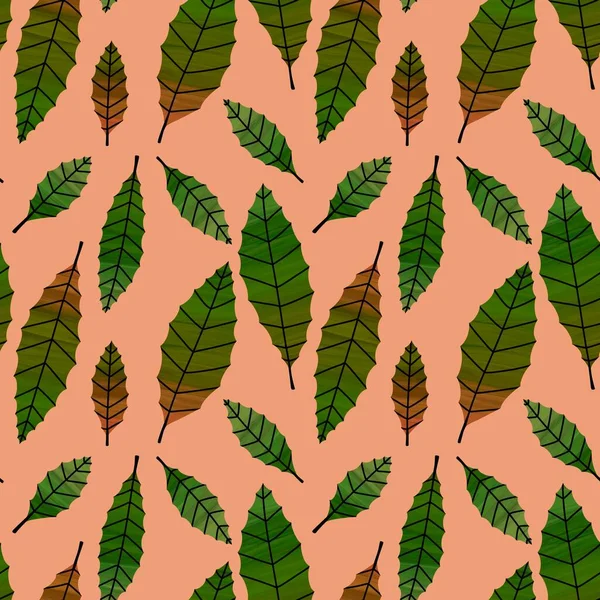 Autumn Floral Seamless Cartoon Leaves Pattern Clothes Print Kids School — Stockfoto