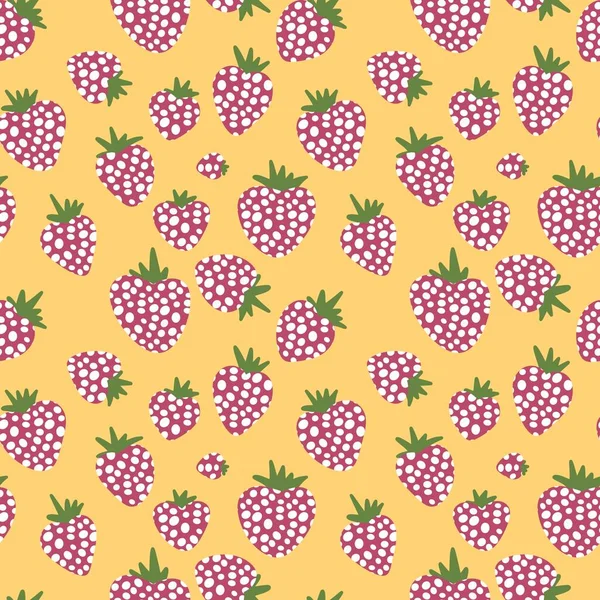 Spring Summer Fruit Seamless Strawberry Cartoon Pattern Kids Clothes Print — Φωτογραφία Αρχείου