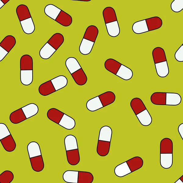 Medicina Modello Pillole Senza Soluzione Continuità Bambini Carta Imballaggio Vestiti — Foto Stock