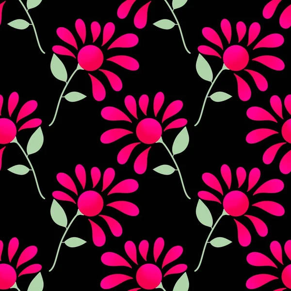 Simple Floral Seamless Ethnic Flower Pattern Accessories Wrapping Paper Clothes — ストック写真