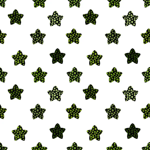 Kids Cartoon Seamless Stars Polka Dots Pattern Christmas Wrapping Paper — Fotografia de Stock