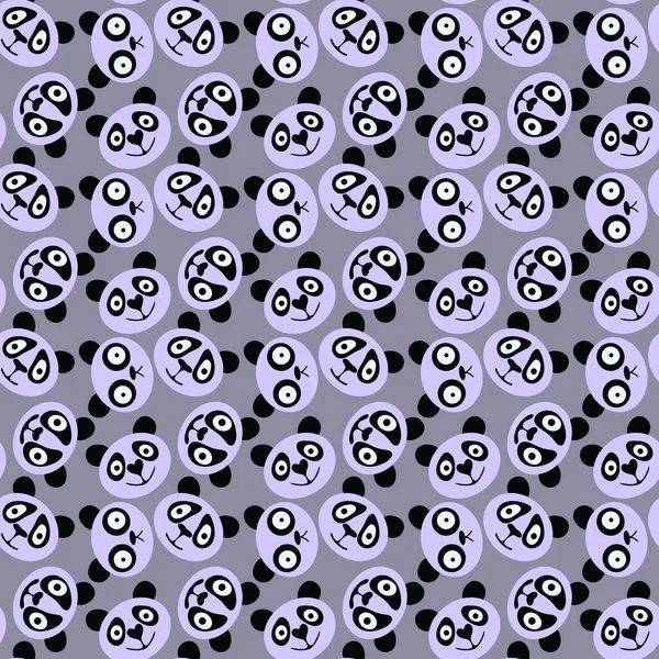 Animals Cartoon Seamless Panda Pattern Kids Clothes Print Wrapping Paper — Stockfoto