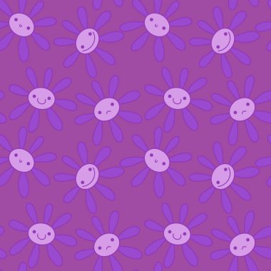 Cartoon kids floral seamless flower pattern for fabrics and wrapping paper and clothes print and accessories and notebooks . High quality illustration