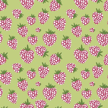 Bahar ve yaz meyvesiz çilek desenli çocuk kıyafetleri baskılar, ambalaj kağıtları, not defterleri ve kumaşlar. Yüksek kaliteli illüstrasyon