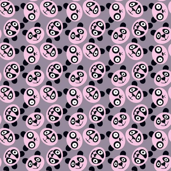 Animals Cartoon Seamless Panda Pattern Kids Clothes Print Wrapping Paper — ストック写真