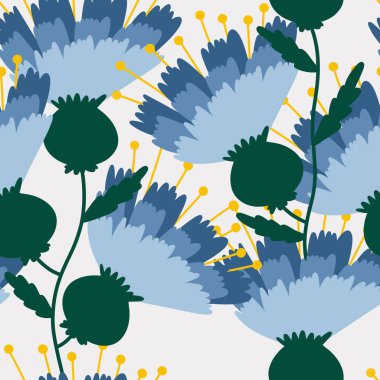 Kumaşlar, tekstil ve çarşaflar için çiçek desenli kusursuz çiçek deseni 