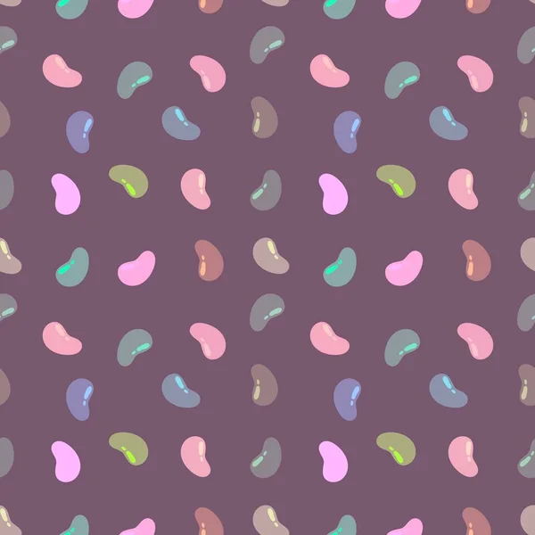 Summer Cartoon Seamless Color Beans Pattern Notebooks Wrapping Paper Kitchen — Stockfoto