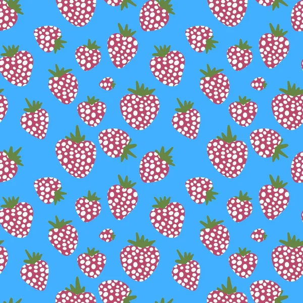 Spring Summer Fruit Seamless Strawberry Cartoon Pattern Kids Clothes Print — Foto de Stock