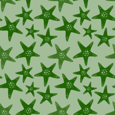 Yaz okyanusu, giysi baskısı, aksesuarlar, çocuklar, kumaşlar ve ambalaj kağıtları için kusursuz deniz yıldızı deseni. Yüksek kaliteli illüstrasyon
