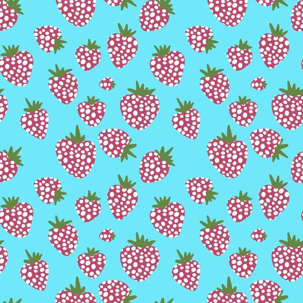 Spring Summer Fruit Seamless Strawberry Cartoon Pattern Kids Clothes Print — 图库照片